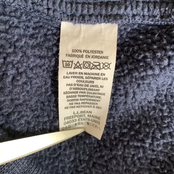 LL Bean Sweater Fleece Blue Size XXL Tall - Picture 9 of 9